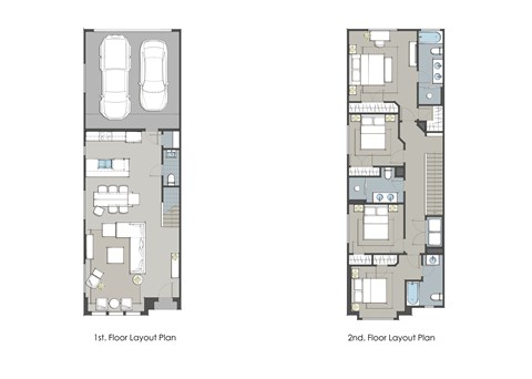 Floor plan for 4 beds, 3.5 baths, 1863 sqft